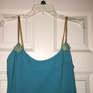 Teal party dress